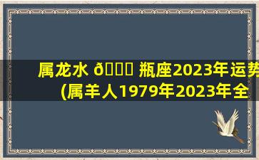 属龙水 🐝 瓶座2023年运势(属羊人1979年2023年全年运势详解)
